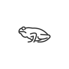 Frog line icon. linear style sign for mobile concept and web design. Toad outline vector icon. Symbol, logo illustration. Vector graphics