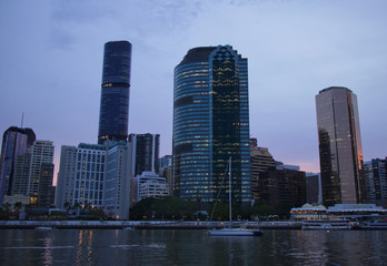 Fototapeta na wymiar Brisbane City skyline kangaroo point 