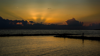 Zachód słońca na Cyprze