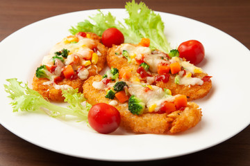 ハッシュポテトのチーズ焼き