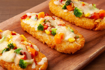 ハッシュポテトのチーズ焼き