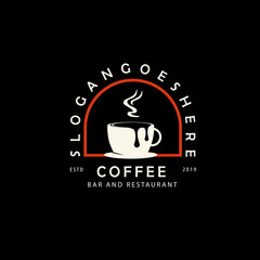Retro coffee Logo Design Vector