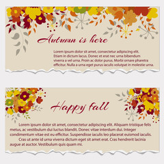 Set of vintage frame templates with flowers, vector illustration