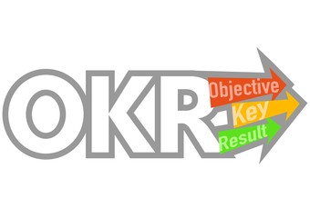 OKR - Objective Key Results acronym, New business concept