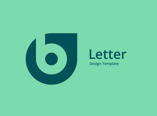 Letter B eco leaves logo icon design template elements © arbuzu