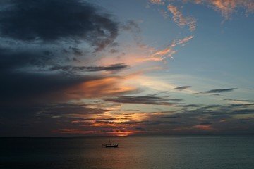 Fototapeta premium The sunset on Zanzibar. Tanzania. Africa.