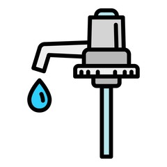 Water cooler pump icon. Outline water cooler pump vector icon for web design isolated on white background