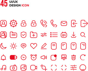 UI UX Design Icon Set Vector