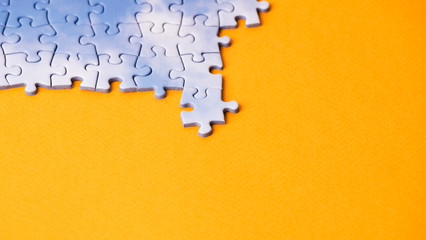 Business Teamwork Concept by Jigsaw Puzzle Pieces