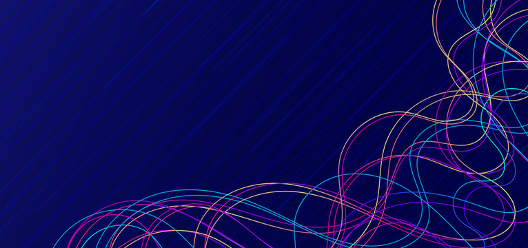Line wave flow overlap complicate design colorful abstract background