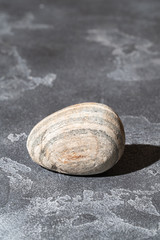 Pebble stone on the concrete surface. Copyspace.