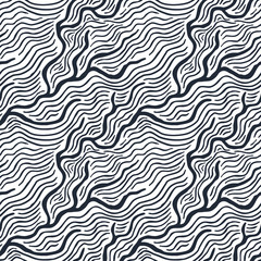 Seamless pattern with rivers topology map. Design for backdrops and colouring book with sea, rivers or water texture. Repeating texture. Print for the cover of the book, postcards.