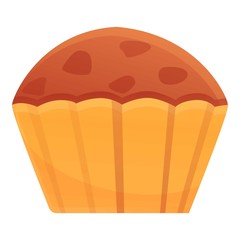 Homemade cupcake icon. Cartoon of homemade cupcake vector icon for web design isolated on white background