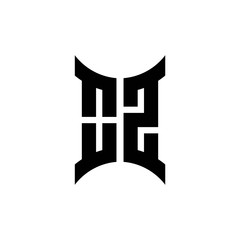 OZ monogram logo with curved side