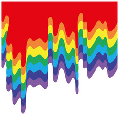 rainbow color drops, vector illustration, white background