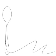 Spoon on white background. Vector illustration