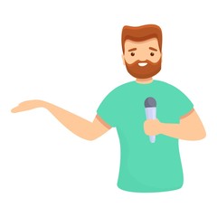 Online podcast icon. Cartoon of online podcast vector icon for web design isolated on white background