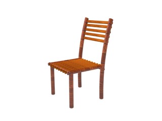 3D chair on white background