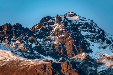 Mountain landscape in the winter. Queenstown, Remarkable Ranges, New Zealand - 371958963