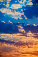 Twilight sky and cloud at sunset background image