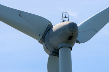 Naklejka na ściany i meble Close Up Windmill With Sun Flare At Marken The Netherlands 6-8-2020