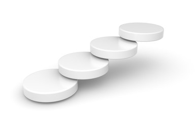 3D pill on white background