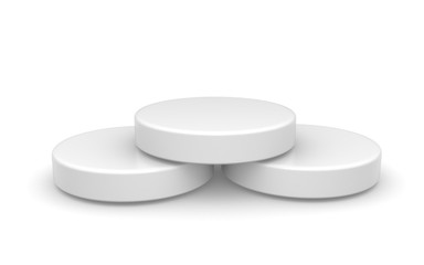 3D pill on white background