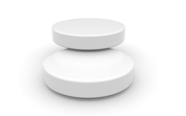 3D pill on white background