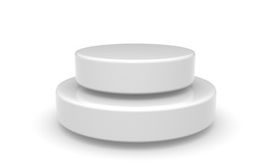 3D pill on white background