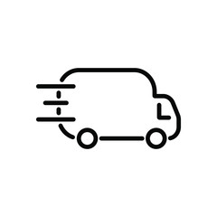 Delivery minimalistic icon for online shop 