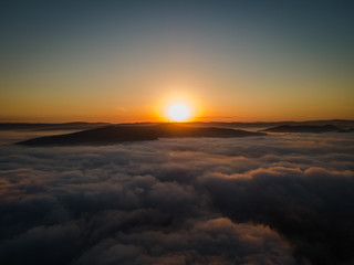 Bieszczady za mgłą