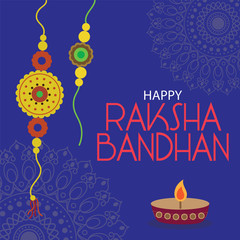 Fototapeta na wymiar Greeting card for Rakhi festival