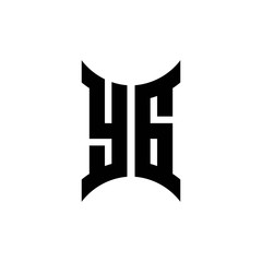 YG monogram logo with curved side