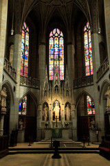 Luther, Martin Luther, Schlosskirche, Kirchenschiff, 95 Thesen, Wittenberg, Deutschland, Europa