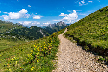 Climbing the Karhorn Via Ferrata near Warth Schrocken in the Lechquellen Mountains