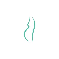 women pregnant logo vector icon