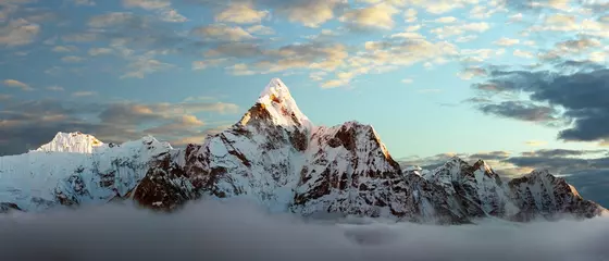 Crédence de cuisine en verre imprimé Ama Dablam Mont Ama Dablam sur le chemin du camp de base de l& 39 Everest