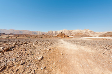 Melancholy and emptiness of the desert in Israel.