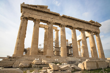 Views of the Parthenon on the Acropolis, Athens, Greece