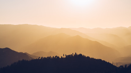 Sunset over mountains