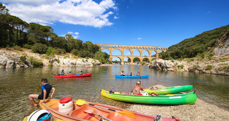 Pont du Gard, aqueduc romain dans le sud de la France
