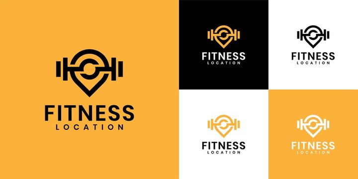 The inspiration for the logo is to combine the gym logo and location logo. premium design logo inspiration