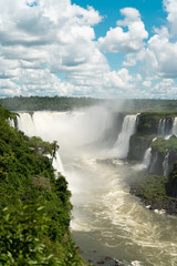 waterfall in foz de iguazu brasil