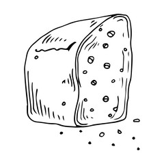 Bread icon. Vector illustration of bread. Hand drawn bread.