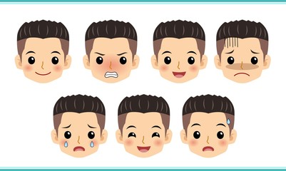 青いタンクトップの男の子