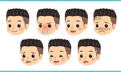 青いタンクトップの男の子