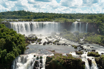 waterfall in foz de iguazu brasil