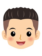 青いタンクトップの男の子