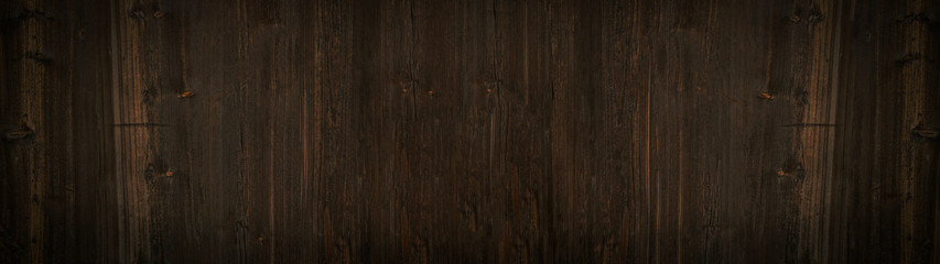 old brown rustic dark wooden texture - wood background panorama long banner	