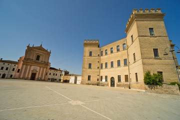 Fototapeta na wymiar Park of the Po Delta Estense Castle of Mesola
